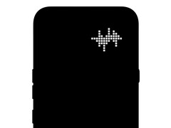 Teaser Nothing Phone (4a) Pro pokazujący matrycę LED z glifami.