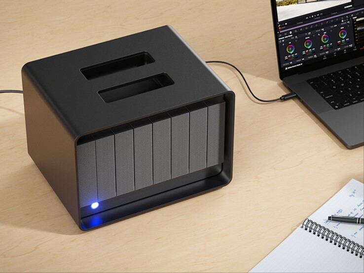 Zdjęcie promocyjne rozwiązania pamięci masowej Seagate LaCie 8big Pro5 RAID.