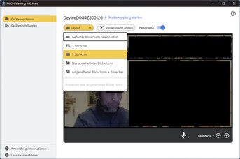 Aplikacja Ricoh: Proszę wybrać układ 