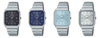 Od lewej do prawej: zegarki Casio MTP-B185D-1AV, MTP-B185D-2A1V, MTP-B185D-2A2V i MTP-B185D-7AV. (Źródło zdjęcia: Casio, edytowane)