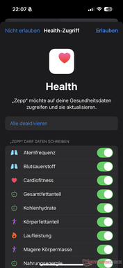 Apple Synchronizacja zdrowia