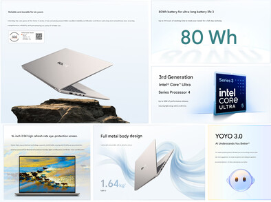 Główne cechy MagicBook X14 Plus 2026 (tłumaczenie maszynowe)