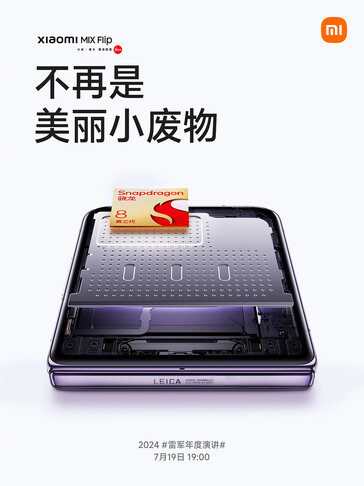 Mix Flip będzie zasilany przez Snapdragon 8 Gen 3 (źródło obrazu: Xiaomi)