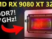 Spekulacje na temat RX 9080 XT ES (źródło obrazu: @MooresLawIsDead YouTube)