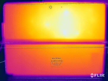 Temperatury powierzchni w próbie ciśnieniowej (tył)