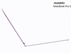 MateBook Pro S waży zaledwie 798 gramów. Na zdjęciu: zdjęcie promocyjne przedstawiające smukłą konstrukcję laptopa.