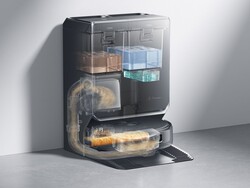 Odkurzacz automatyczny Narwal Flow 2 automatycznie zrzuca ścieki i kurz do stacji dokującej pomiędzy cyklami sprzątania. (Źródło zdjęcia: Narwal)