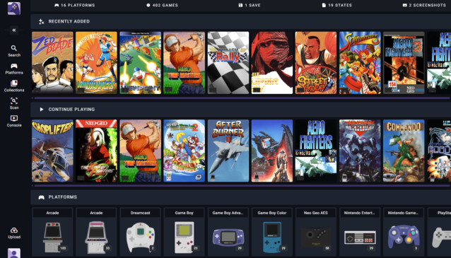 ROMM pozwala zarządzać całą kolekcją ROM-ów, choć w przeglądarce można grać tylko w gry do PS1 (Źródło obrazu: Notebookcheck)