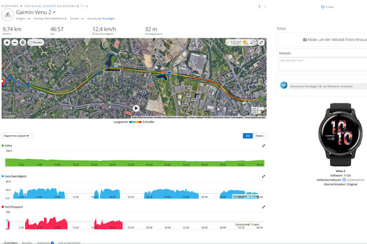 Test GNSS: Garmin Venu 2