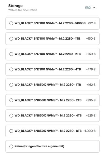 Ceny dysków SSD Frameworks od dziś