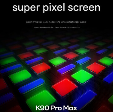 Wyświetlacz Redmi K90 Pro Max (źródło obrazu: Xiaomi - przetłumaczone maszynowo)