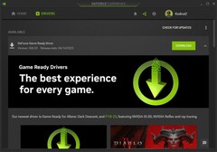 Powiadomienie Nvidia GeForce Game Ready Driver 536.23 w GeForce Experience (źródło: własne)