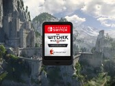 Pokazano kartridż do gry The Witcher 3 Complete Edition na Switcha