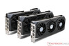 Gigabyte Radeon RX 9070 XT Gaming OC 16G (po lewej), Gigabyte Radeon RX 9070 Gaming OC 16G (w środku), Gigabyte Radeon RX 9060 XT Gaming OC 16G (po prawej)
