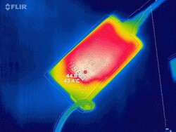 Zasilacz osiąga temperaturę do 49 °C pod obciążeniem