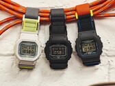 Casio dodaje magnetyczną klamrę do swojego klasycznego kwadratowego zegarka G-Shock. Na zdjęciu (od lewej): G-Shock DW-5600MNC-7A8, DW-5600MNC-1, DW-5600MNC-8A2