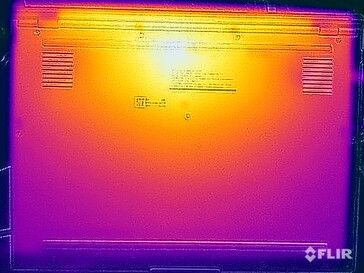 Temperatury powierzchni w próbie ciśnieniowej (na dole)