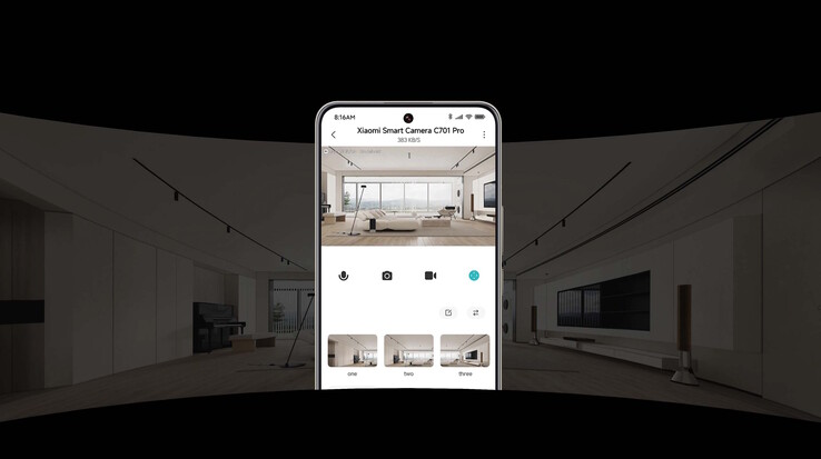 Xiaomi C701 Pro może obejmować większe przestrzenie, ponieważ jego dwa czujniki są wyposażone w funkcję panoramowania i pochylania