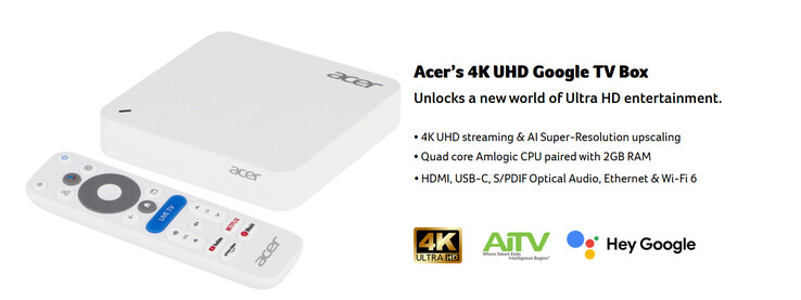 Główne zalety Google TV Box 4K (źródło obrazu: Acer)