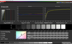 Skala szarości (Kolory: Normalne, Temperatura kolorów: Standardowa, Docelowa przestrzeń kolorów: sRGB)