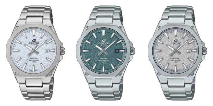 Od lewej do prawej: zegarki Casio EFR-S108DE-2AV, EFR-S108DE-3AV i EFR-S108DE-8AV. (Źródło zdjęcia: Casio)