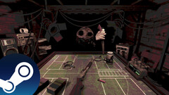 Zrzut ekranu z Buckshot Roulette, który pokazuje przerażającą atmosferę gry, gdy grasz przeciwko krupierowi. (Źródło obrazu: Steam)