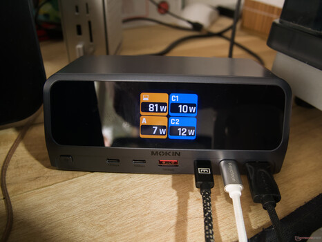 Schemat wyjść stacji dokującej MOKiN 13 w 1 z portem USB-C
