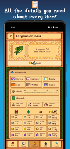 Szczegóły pozycji w aplikacji Gunther's Library (źródło obrazu: Google Play Store)