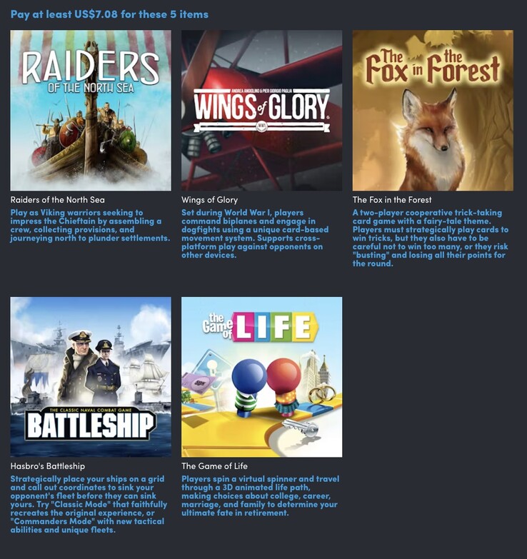 Proszę zapłacić co najmniej 5,08 USD, aby uzyskać dostęp do tych pięciu gier w pakiecie Humble Bundle "Top Tag Teams". (Źródło obrazu: Humble Bundle)