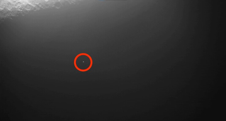 Zrzut ekranu przedstawiający uderzenie w Księżyc. (Źródło zdjęcia: Armagh Observatory)