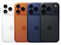 Apple iPhone 17 Pro w opcjach kolorystycznych, które wyciekły: biały, pomarańczowy, granatowy i czarny (źródło obrazu: nieoficjalna grafika)