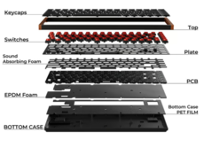 Materiały wewnętrzne obudowy Keychron K3