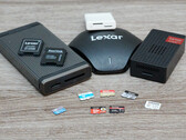 Pole testowe: Dwie karty MicroSD Express przeciwko trzem kartom UHS. Sony Tough został pominięty, ponieważ był używany do fotografowania. Na zewnątrz: Dwa stosunkowo nowe formaty kart pamięci, które nie były w stanie się wykazać. (Źródło zdjęcia: Andreas Sebayang/N