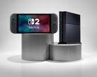Konsole Switch 2 i PS4 pokazane obok siebie (źródło obrazu: Nintendo of America, Sony PlayStation)
