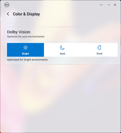 Opcje Dolby Vision do ustawiania nasycenia kolorów