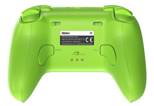 Bezprzewodowy kontroler 8BitDo Ultimate 2 ma fizyczny przełącznik z tyłu, który umożliwia przełączanie między trybami Bluetooth i 2,4 GHz. (Źródło obrazu: 8BitDo)