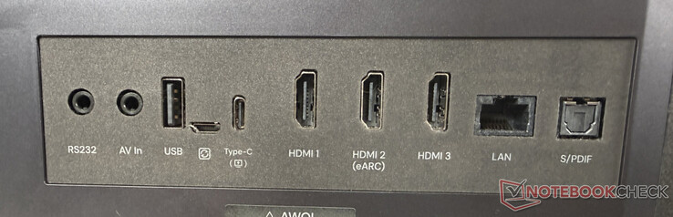 Większość połączeń znajduje się z tyłu.