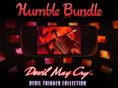 Kolekcja Devil Trigger wygaśnie 30 lipca. Na zdjęciu: Steam Deck z uruchomioną grą DmC: Devil May Cry. (Źródło obrazu: Steam i Humble Bundle - edytowane)