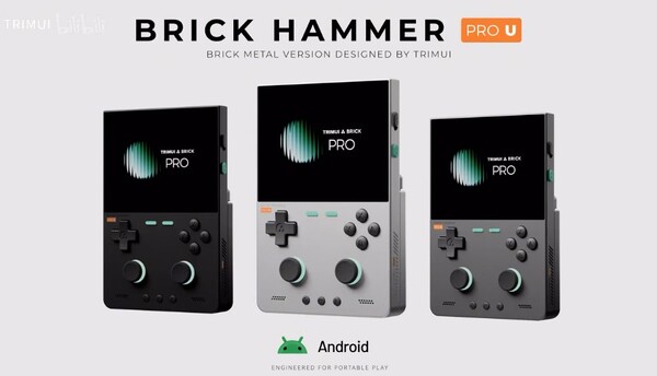 Urządzenie TrimUI Brick Hammer Pro U posiada metalową obudowę oraz procesor Snapdragon.