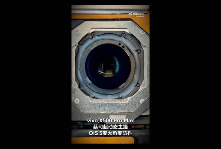 Model Vivo X500 Pro Max jest wyposażony w stabilizację obrazu o kącie 3°.