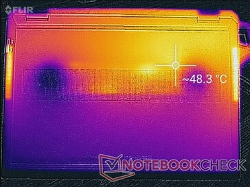 pod pełnym obciążeniem (spód) - obraz z kamery termowizyjnej