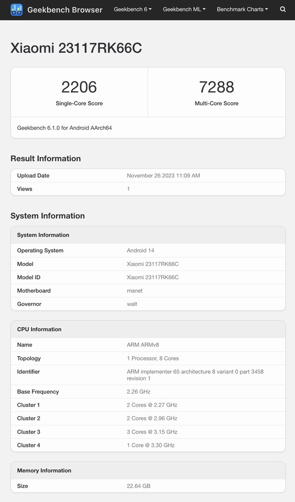 (Źródło obrazu: Geekbench)