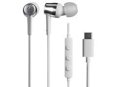 Słuchawki douszne Audio-Technica ATH-CKD30C z złączem USB-C są wyposażone w wysokiej jakości przetwornik cyfrowo-analogowy (DAC) oraz cztery rozmiary wkładek dousznych.