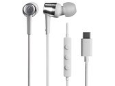 Słuchawki douszne Audio-Technica ATH-CKD30C z złączem USB-C są wyposażone w wysokiej jakości przetwornik cyfrowo-analogowy (DAC) oraz cztery rozmiary wkładek dousznych.