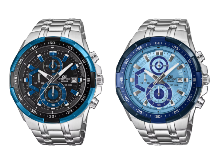 Zegarki Casio Edifice EFR539D-1A2V (po lewej) i EFR539DE-2AV (po prawej). (Źródło zdjęcia: Casio)
