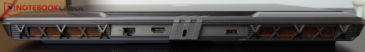 Tył: LAN, HDMI, Kensington, zasilanie