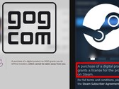 GOG ma najbardziej charakterystyczną odpowiedź na nowe ujawnienie licencji przez Valve. (Źródło obrazu: Valve / GOG - edytowane)