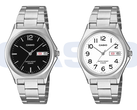 Model Casio MTP-1440DJ-1AJF z czarną tarczą oraz model MTP-1440DJ-7BJF z białą tarczą.