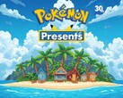Baner Pokémon Presents z motywem wyspy