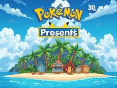 Baner Pokémon Presents z motywem wyspy